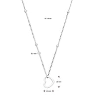 vDam Ketting Hartje 41cm + 4 Cm Zilver Gerhodineerd 1340541cm  41cm