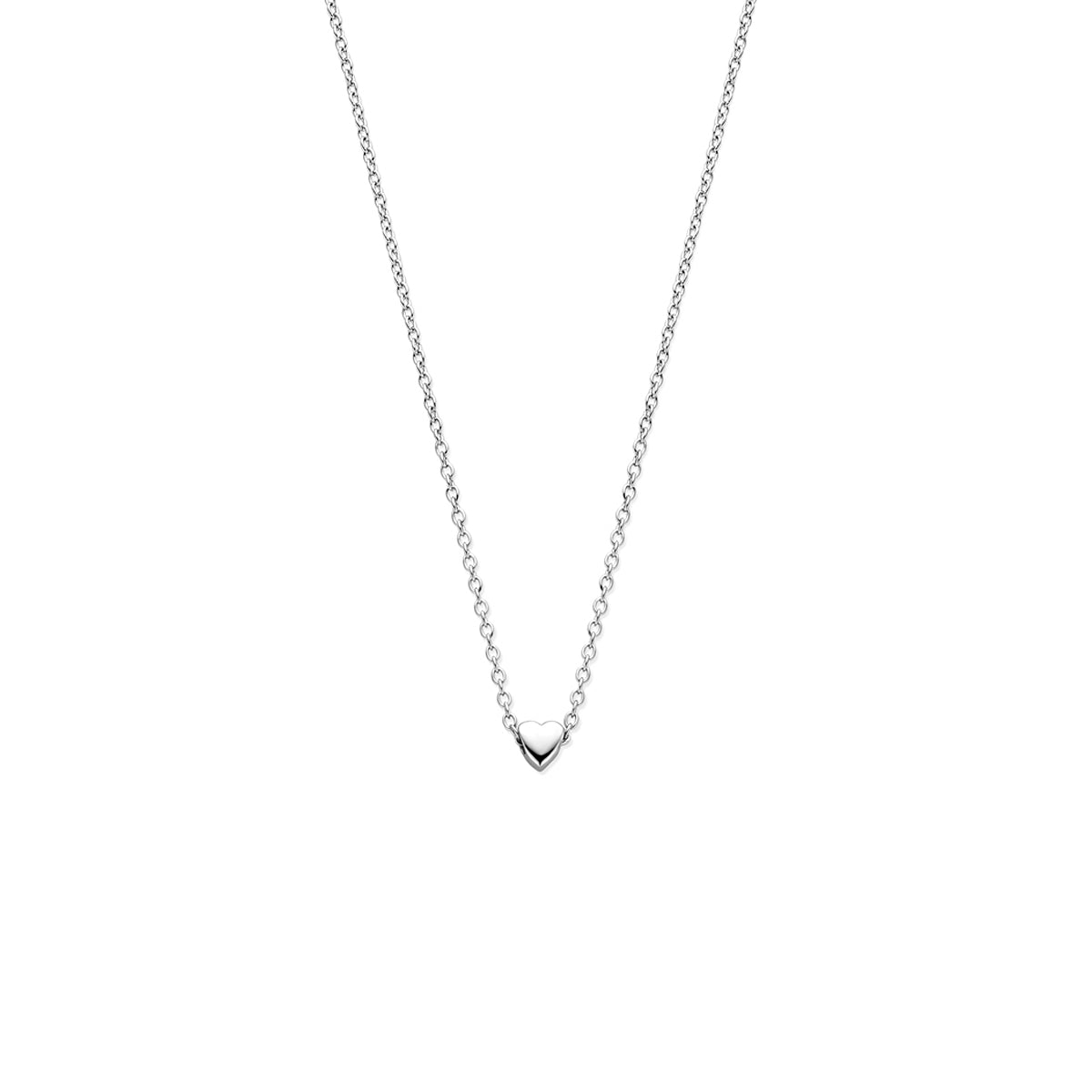 vDam Ketting Hartje 41 + 4 Cm Zilver Gerhodineerd 1341141