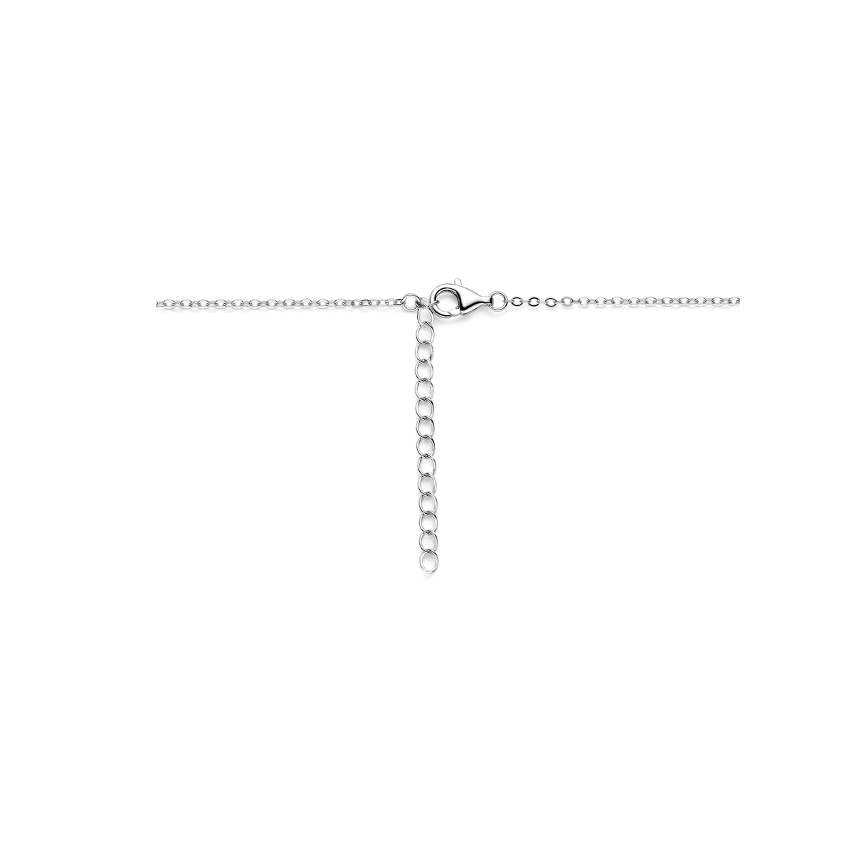 vDam Ketting Hartje 41cm + 4 Cm Zilver Gerhodineerd 1341cm366  41cm