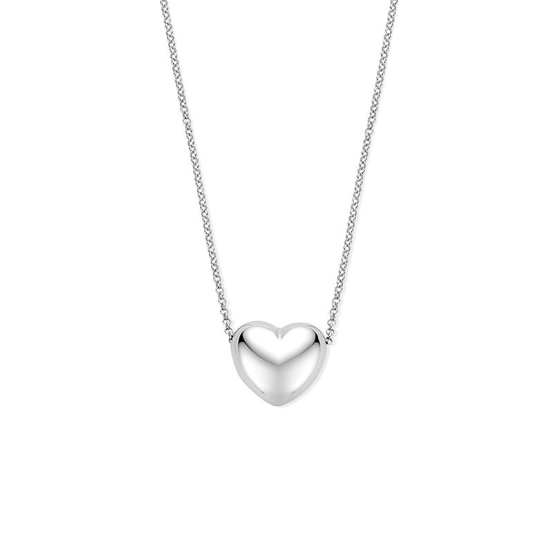 vDam Ketting Hartje 41 + 4 Cm Zilver Gerhodineerd 1341604