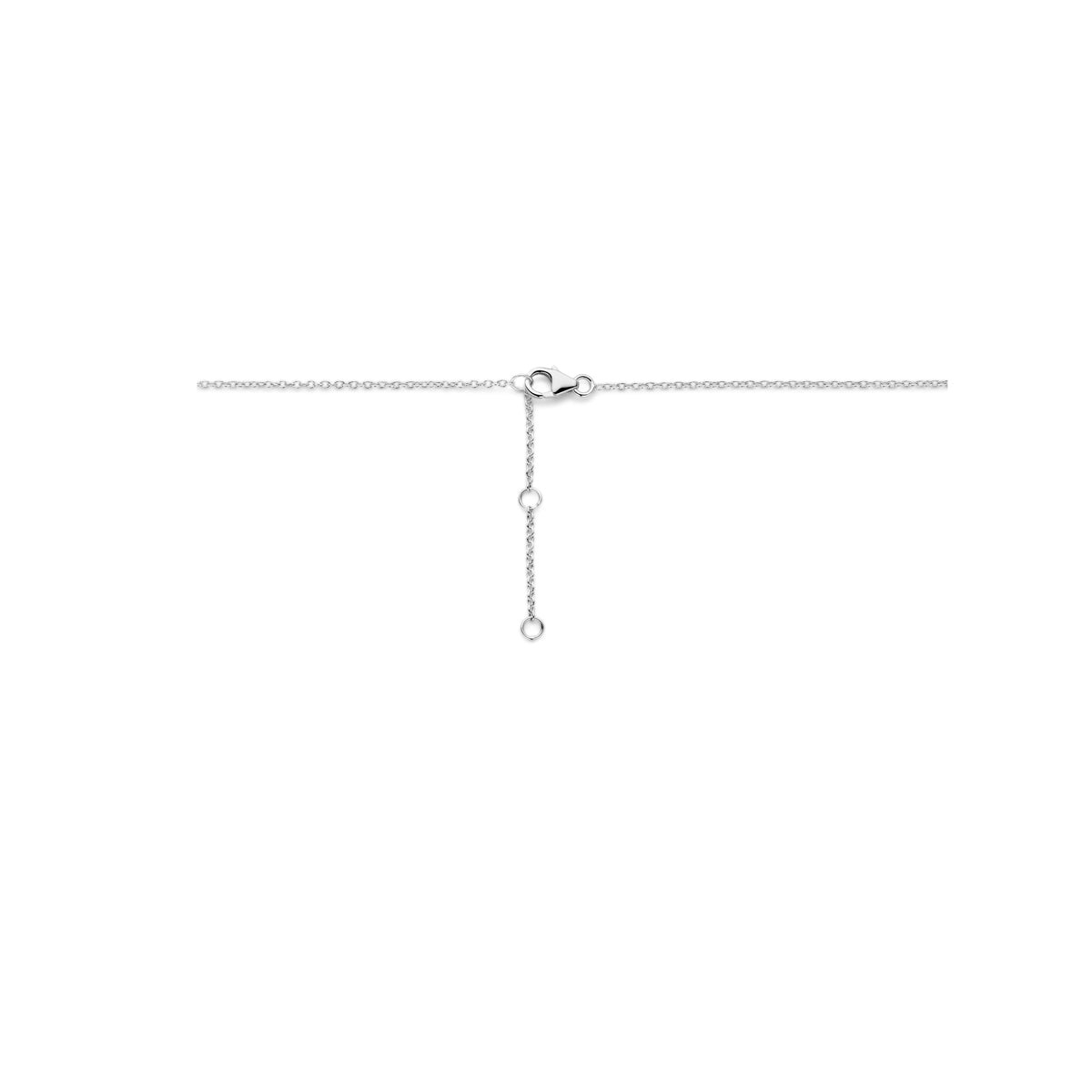 vDam Ketting Hartje 41cm - 43 - 45 Cm Zilver Gerhodineerd 1339915  41cm