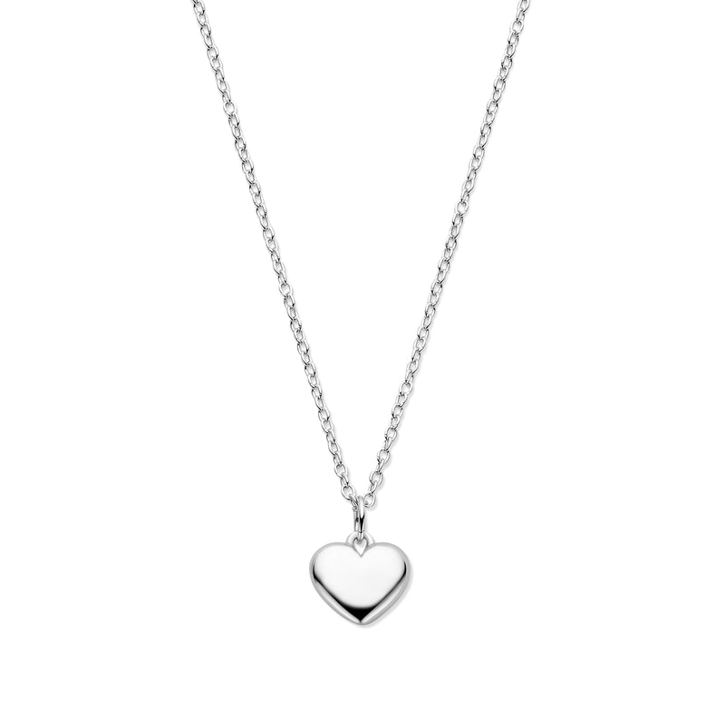 vDam Ketting Hartje 41 - 43 - 45 Cm Zilver Gerhodineerd 1339915