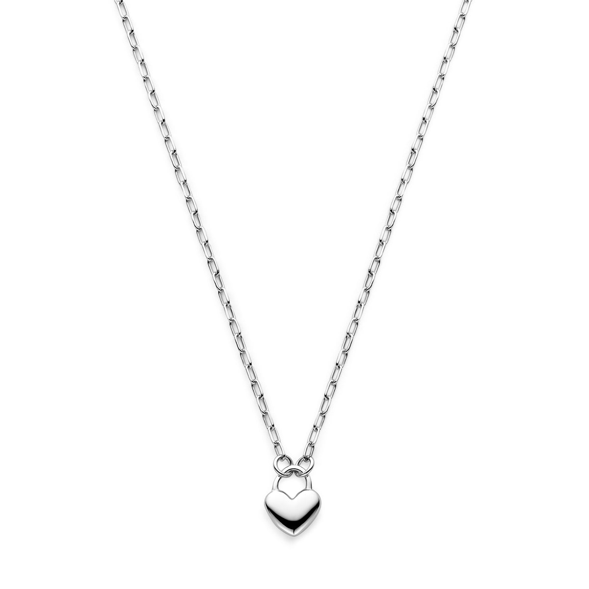 vDam Ketting Hartje 41 + 5 Cm Zilver Gerhodineerd 1339113