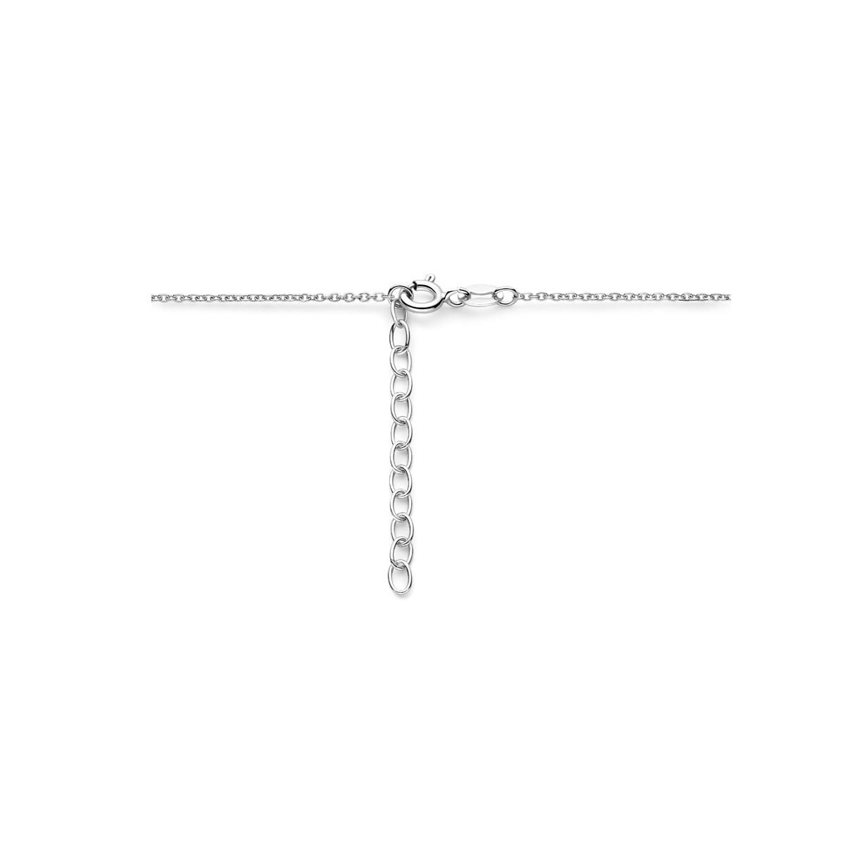 vDam Ketting Hartjes 1,3 Mm 41cm + 4 Cm Zilver Gerhodineerd 1338235  41cm