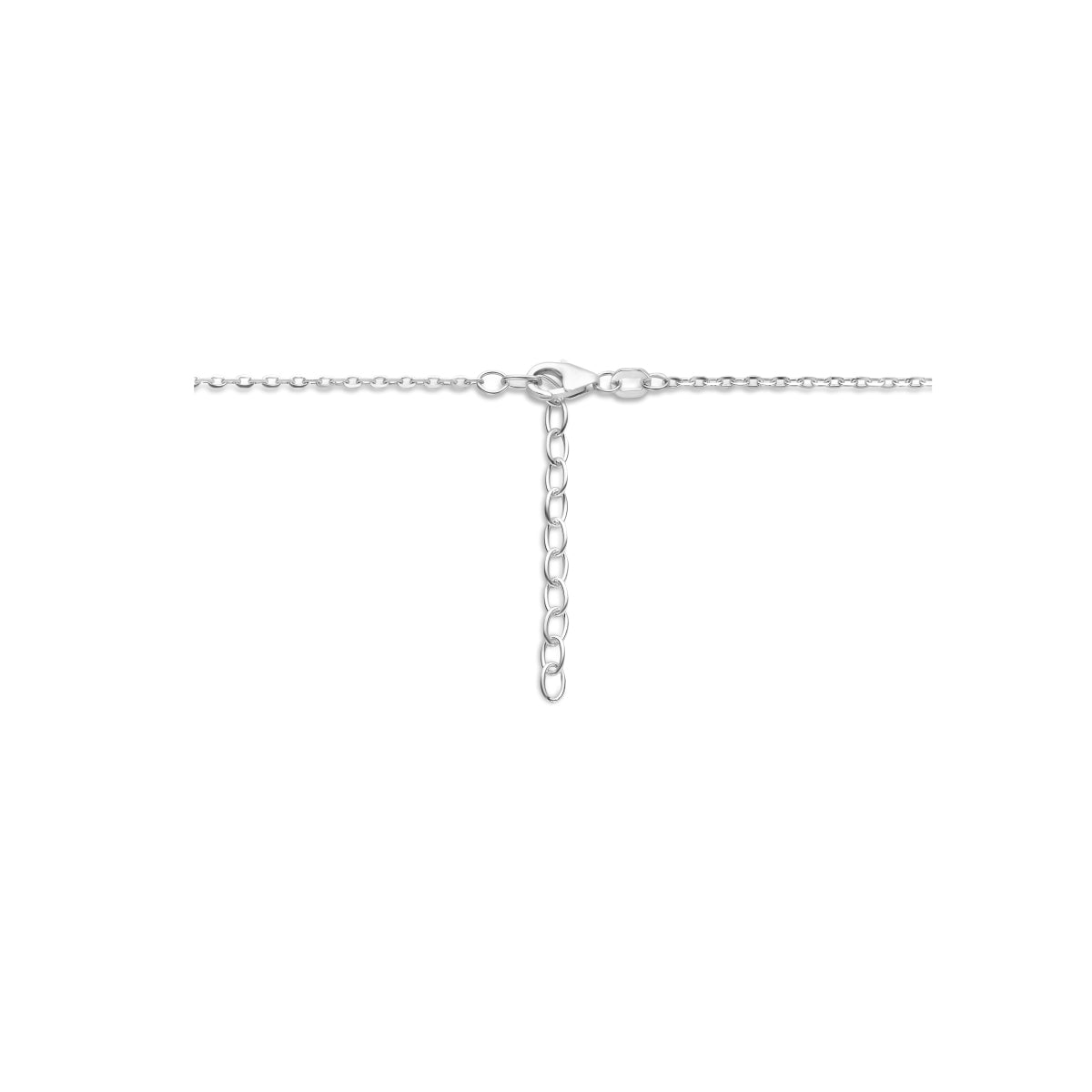 vDam Ketting Hartjes 36cm + 4 Cm Zilver Gerhodineerd 1336cm105  36cm