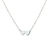 vDam Ketting Hartjes 40 + 4 Cm Zilver Gerhodineerd 1327002