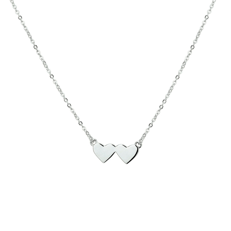 vDam Ketting Hartjes 40 + 4 Cm Zilver Gerhodineerd 1327002