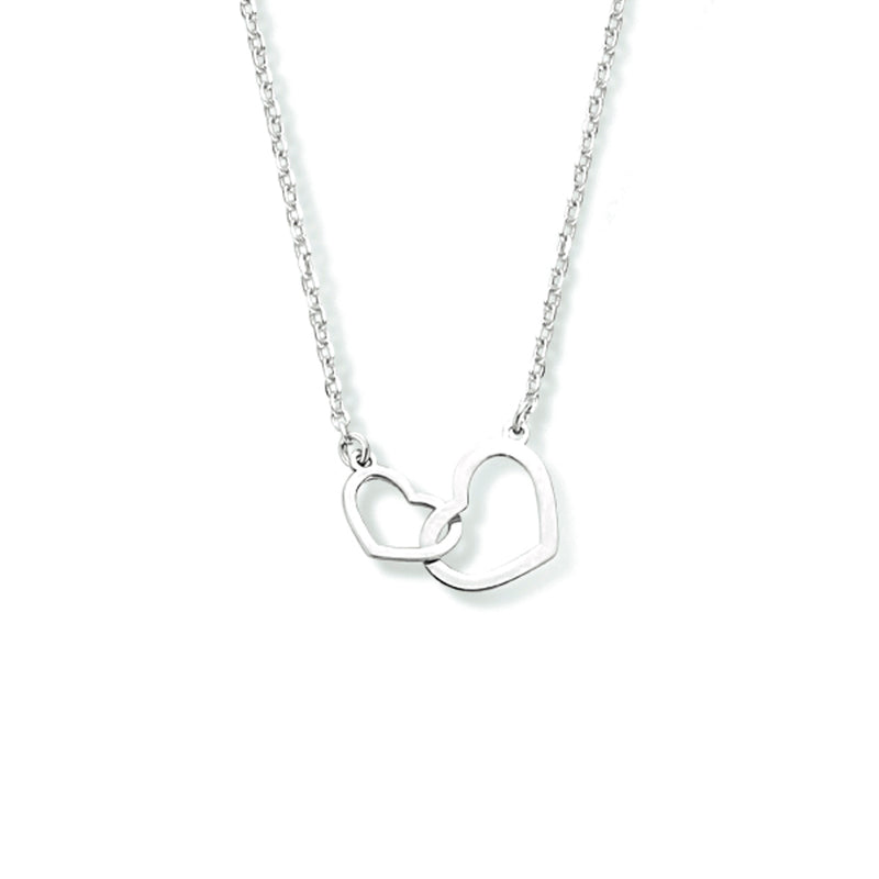vDam Ketting Hartjes 40 + 4 Cm Zilver Gerhodineerd 1337210