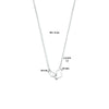 vDam Ketting Hartjes 40cm + 4 Cm Zilver Gerhodineerd 1333999  40cm