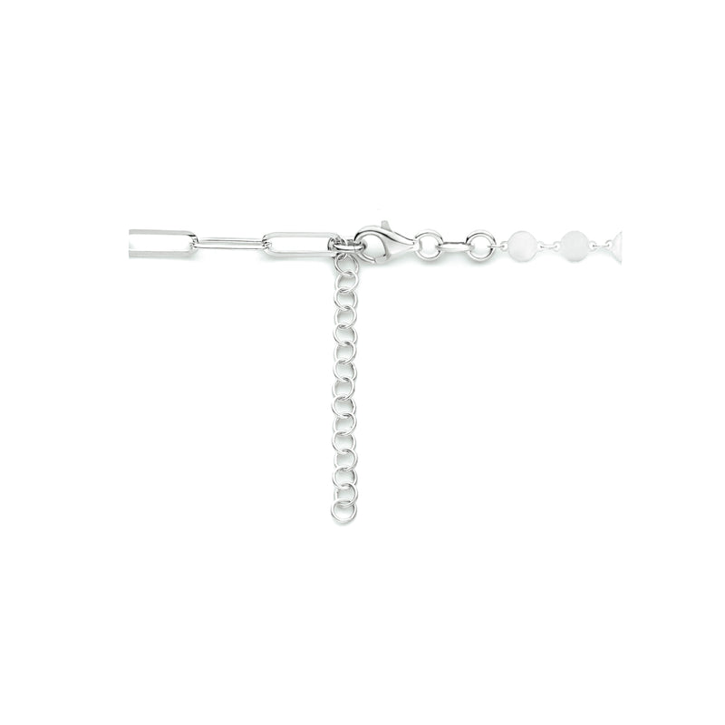 vDam Ketting Hartjes 40cm + 4 Cm Zilver Gerhodineerd 1333999  40cm