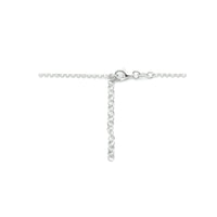 vDam Ketting Hartjes 40cm + 4 Cm Zilver Gerhodineerd 1334751  40cm