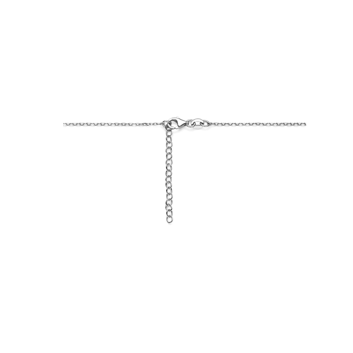 vDam Ketting Hartjes 40cm + 4 Cm Zilver Gerhodineerd 1341652  40cm