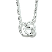 vDam Ketting Hartjes 40 + 5 Cm Zilver Gerhodineerd 1334371