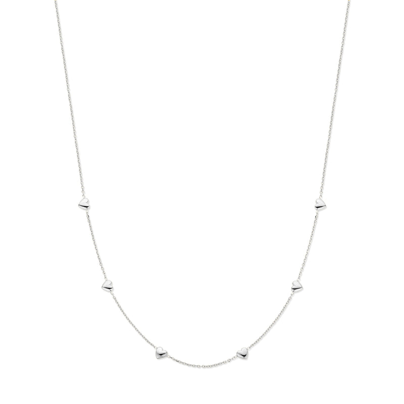 vDam Ketting Hartjes 41 + 4 Cm Zilver Gerhodineerd 1338188