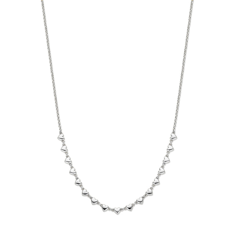 vDam Ketting Hartjes 41 + 4 Cm Zilver Gerhodineerd 1338190