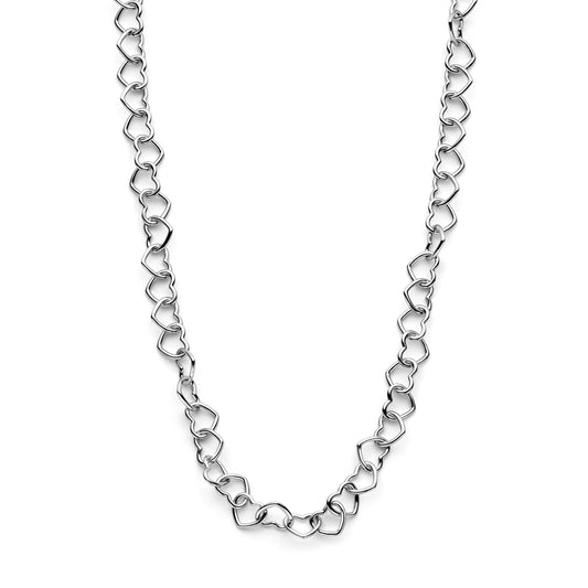 vDam Ketting Hartjes 8,5 Mm 45 Cm Zilver Gerhodineerd 1338522