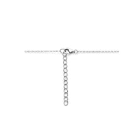 vDam Ketting Hartjes Zirkonia 40cm + 4 Cm Zilver Gerhodineerd 1325707  40cm