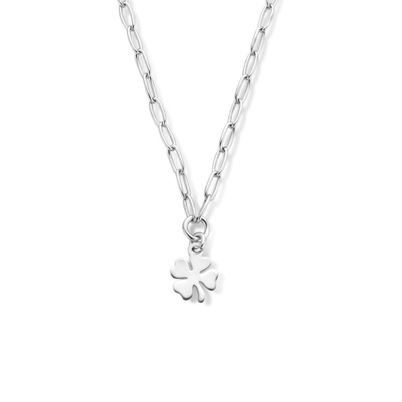 vDam Ketting Klaver 40 + 5 Cm Zilver Gerhodineerd 1335801