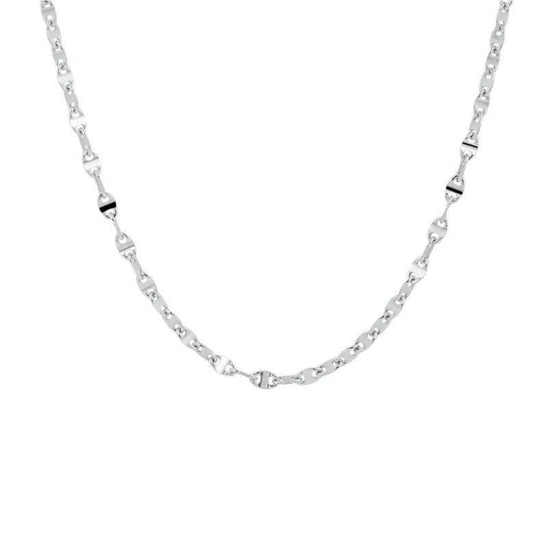 vDam Ketting Koffieboon 28 Mm 45 Cm Zilver Gerhodineerd 1328286