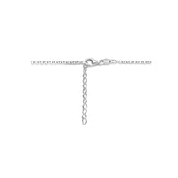 vDam Ketting Koffieboon 3,7 Mm 40cm + 4 Cm Zilver Gerhodineerd 1335820  40cm