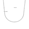 vDam Ketting Koffieboon 3,7 Mm 42cm + 3 Cm Zilver Gerhodineerd 1335891  42cm