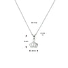 vDam Ketting Kroon Zirkonia 36cm + 4 Cm Zilver Gerhodineerd 1330038  36cm