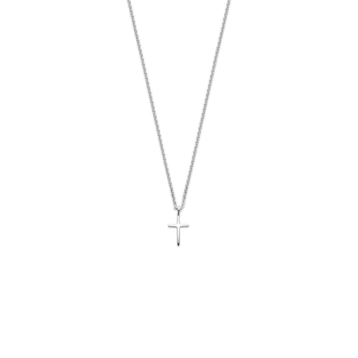 vDam Ketting Kruis 41 - 43 - 45 Cm Zilver Gerhodineerd 1341215