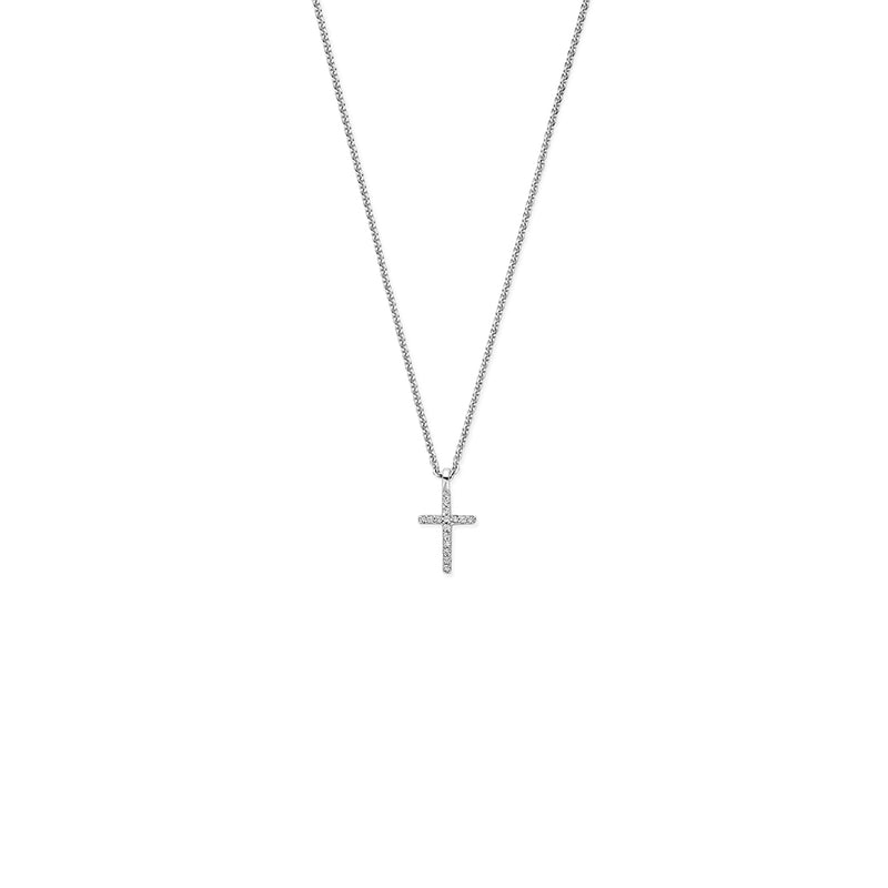vDam Ketting Kruis 41 - 43 - 45 Cm Zilver Gerhodineerd 1341267