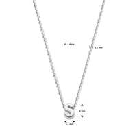 vDam Ketting Letter Zilver Gerhodineerd 1330128  41cm