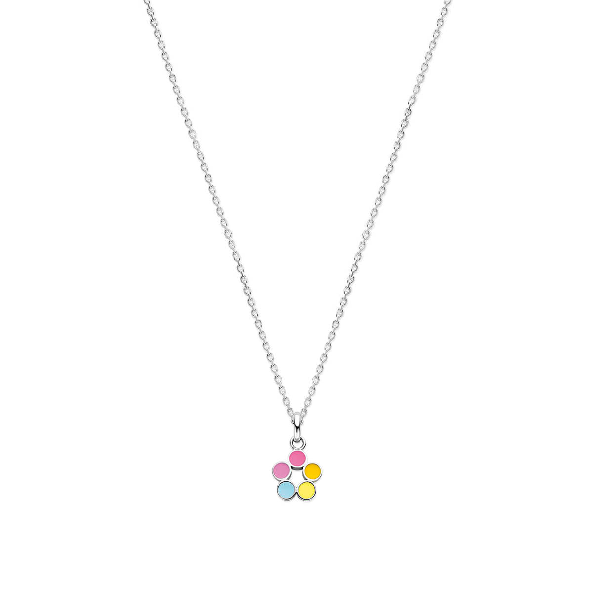 vDam Ketting Lieveheersbeestje 36 + 4 Cm Zilver Gerhodineerd 1340378