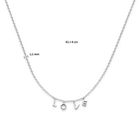 vDam Ketting Love 41cm + 4 Cm Zilver Gerhodineerd 1336784  41cm