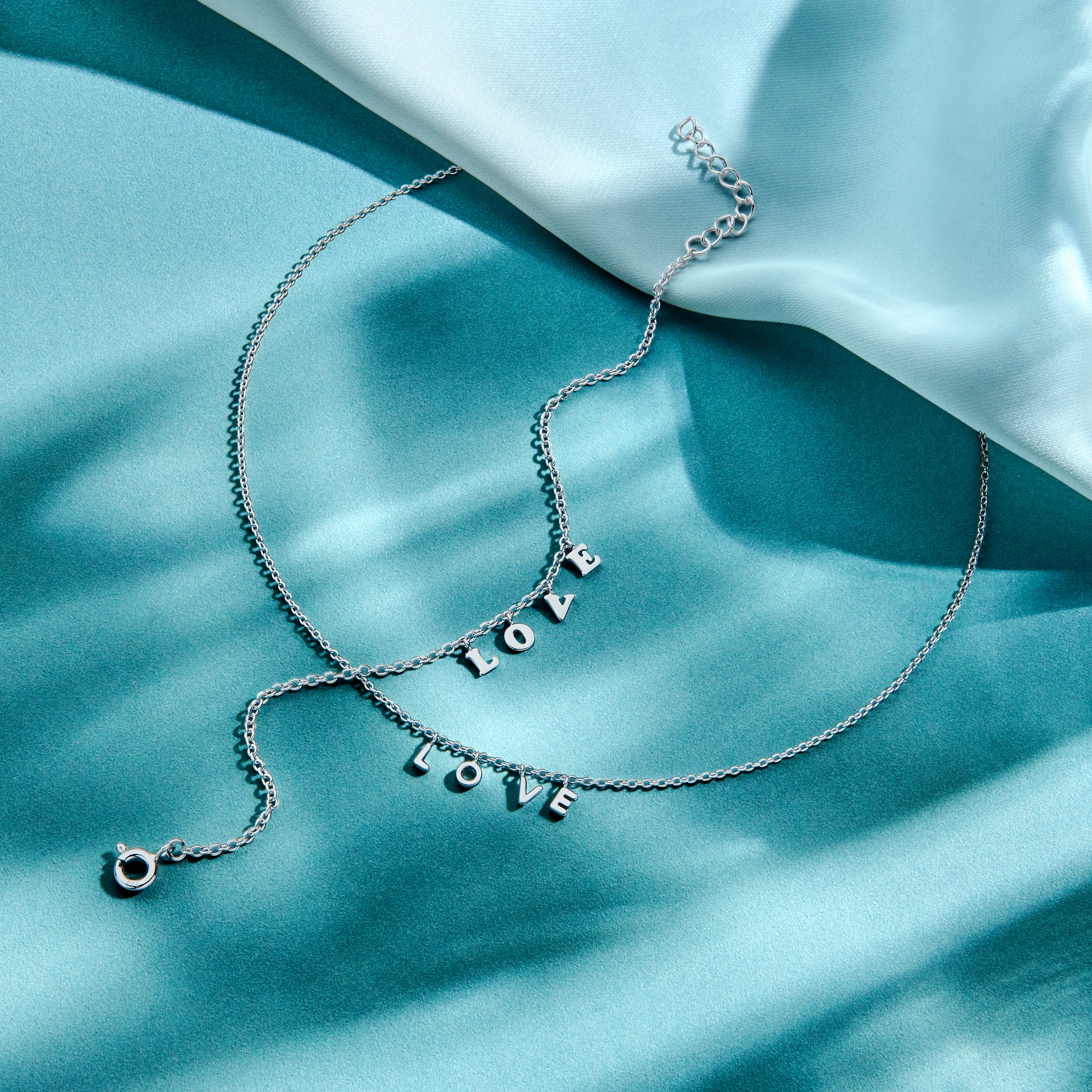 vDam Ketting Love 41cm + 4 Cm Zilver Gerhodineerd 1336784  41cm