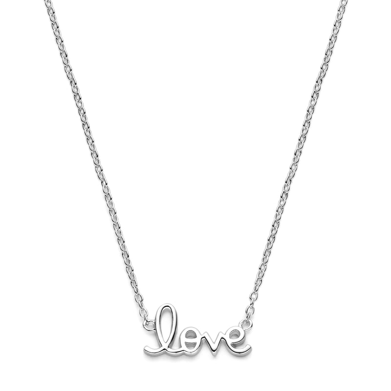 vDam Ketting Love 41 - 43 - 45 Cm Zilver Gerhodineerd 1339317