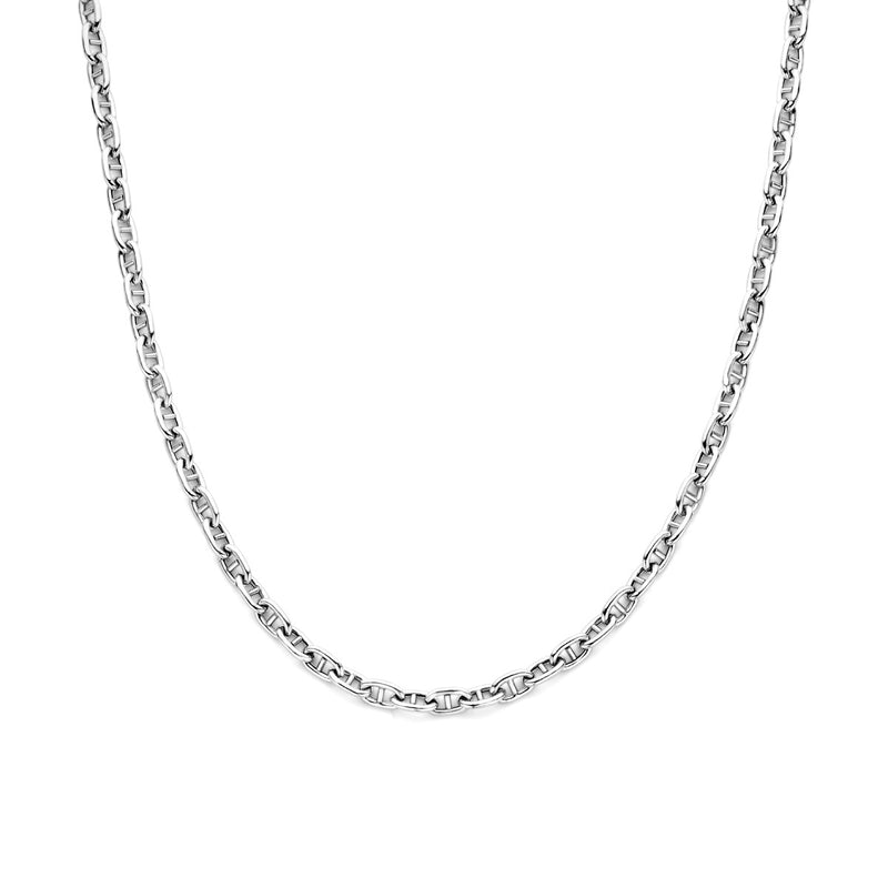 vDam Ketting Marine Ronde Buis 6,0 Mm 41 + 4 Cm Zilver Gerhodineerd 1338043