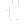 vDam Ketting Meerdere Kleuren Zirkonia 40cm + 4 Cm Zilver Gerhodineerd 1335372  40cm