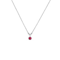 vDam Ketting Met Geboortesteen 41 + 4 Cm Zilver Gerhodineerd 1337488