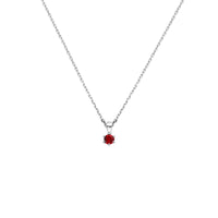 vDam Ketting Met Geboortesteen 41 + 4 Cm Zilver Gerhodineerd 1337501