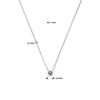 vDam Ketting Met Geboortesteen Zirkonia 41cm + 4 Cm Zilver Gerhodineerd 1335929  41cm