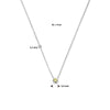 vDam Ketting Met Geboortesteen Zirkonia 41cm + 4 Cm Zilver Gerhodineerd 1335930  41cm