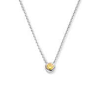 vDam Ketting Met Geboortesteen Zirkonia 41 + 4 Cm Zilver Gerhodineerd 1335931
