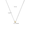 vDam Ketting Met Geboortesteen Zirkonia 41cm + 4 Cm Zilver Gerhodineerd 1335931  41cm