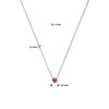 vDam Ketting Met Geboortesteen Zirkonia 41cm + 4 Cm Zilver Gerhodineerd 1335933  41cm