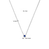 vDam Ketting Met Geboortesteen Zirkonia 41cm + 4 Cm Zilver Gerhodineerd 1335935  41cm