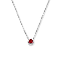 vDam Ketting Met Geboortesteen Zirkonia 41 + 4 Cm Zilver Gerhodineerd 1335936