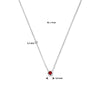 vDam Ketting Met Geboortesteen Zirkonia 41cm + 4 Cm Zilver Gerhodineerd 1335936  41cm