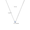 vDam Ketting Met Geboortesteen Zirkonia 41cm + 4 Cm Zilver Gerhodineerd 1335937  41cm