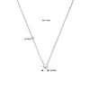 vDam Ketting Met Geboortesteen Zirkonia 41cm + 4 Cm Zilver Gerhodineerd 1335938  41cm