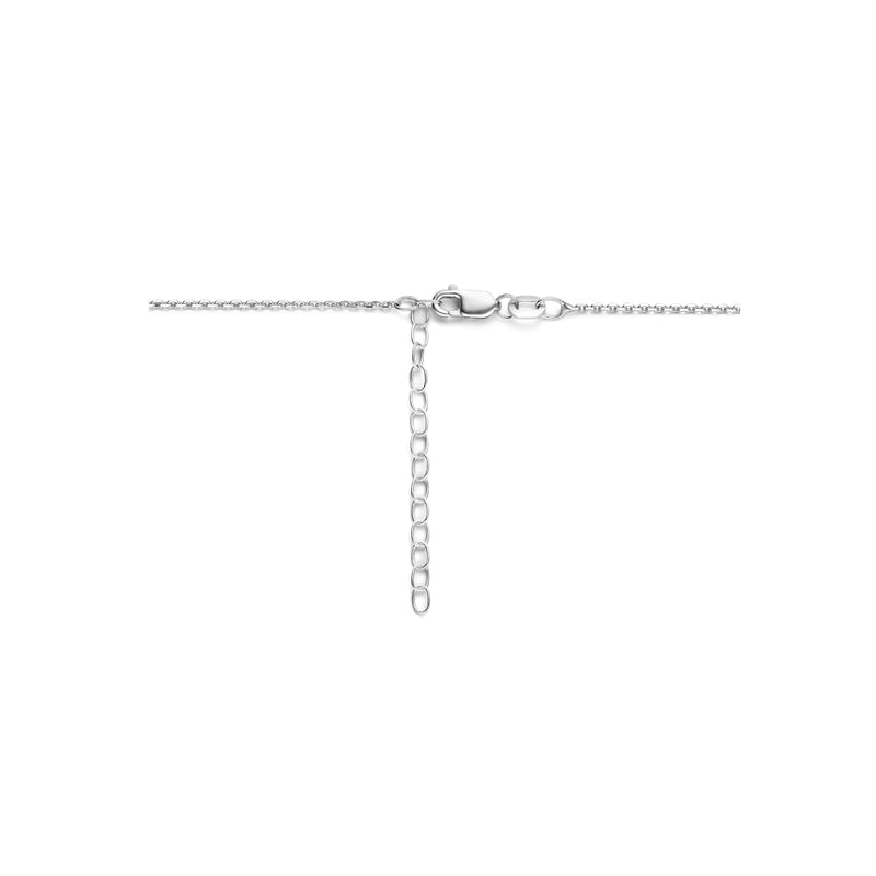 vDam Ketting Met Geboortesteen Zirkonia 41cm + 4 Cm Zilver Gerhodineerd 1335938  41cm
