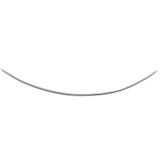 vDam Ketting Omega Rond 1,6 Mm 42cm + 3 Cm Zilver Gerhodineerd 1329069  42cm