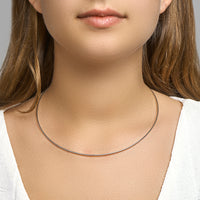 vDam Ketting Omega Rond 42cm + 3 Cm 1,4 Mm Zilver Gerhodineerd 1329068  42cm